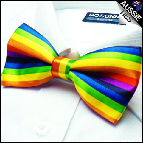 Rainbow Multi-Coloured Bow Tie