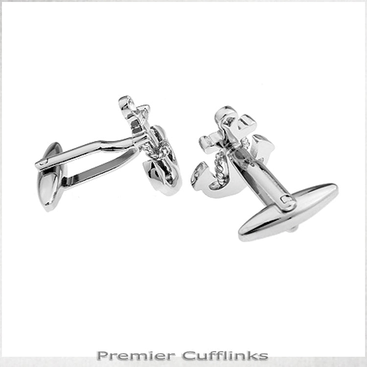 Silver Anchor Cufflinks