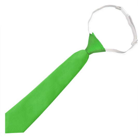 Apple Kelly Green Junior Boys Elasticated Tie