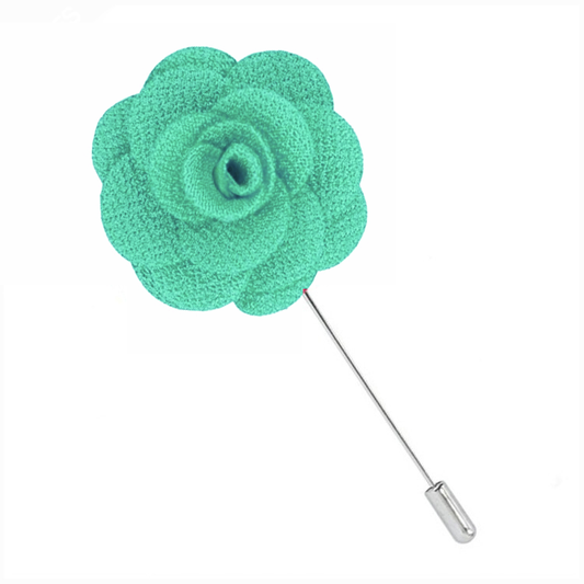 Aquamarine Floral Lapel Pin