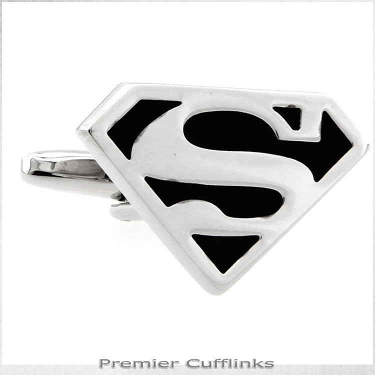 Black and Silver Superman Cufflinks