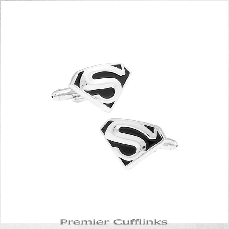 Black and Silver Superman Cufflinks