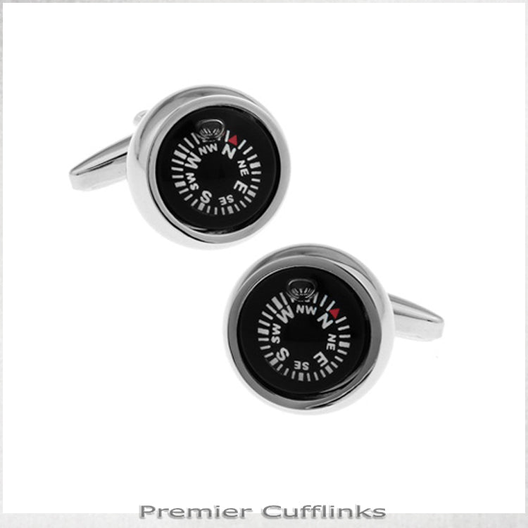 Black Compass Cufflinks