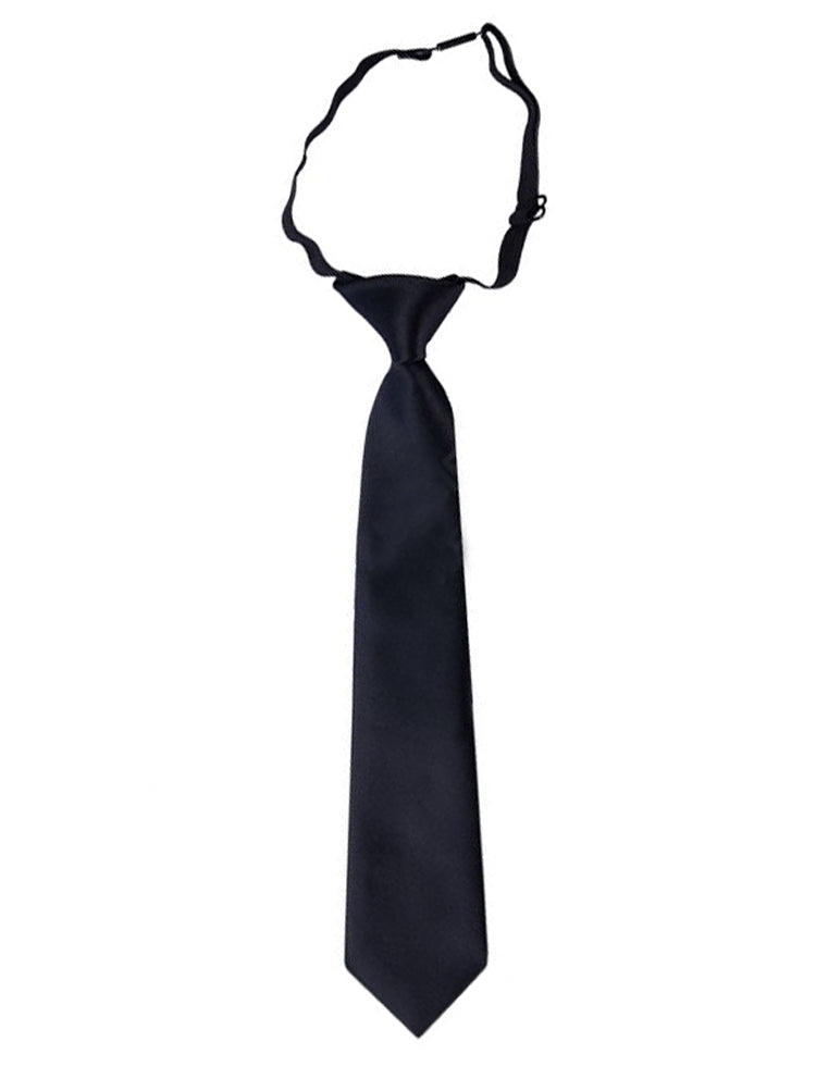 Black Junior Boys Elasticated Tie