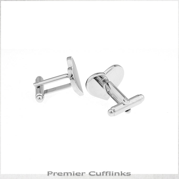 Black Love Heart Cufflinks