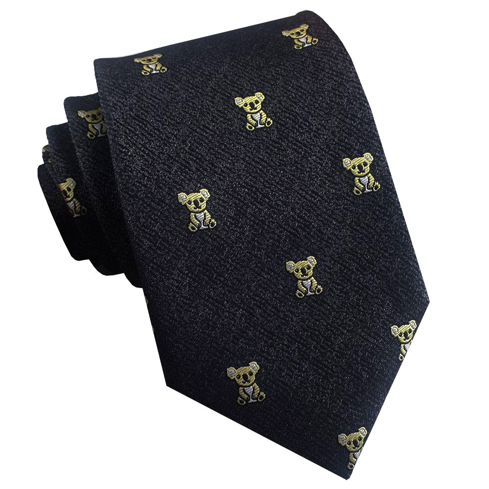 Charcoal with Koalas Textured Tie