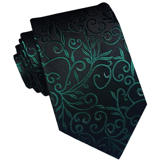 White Floral with Highlights Mens Tie