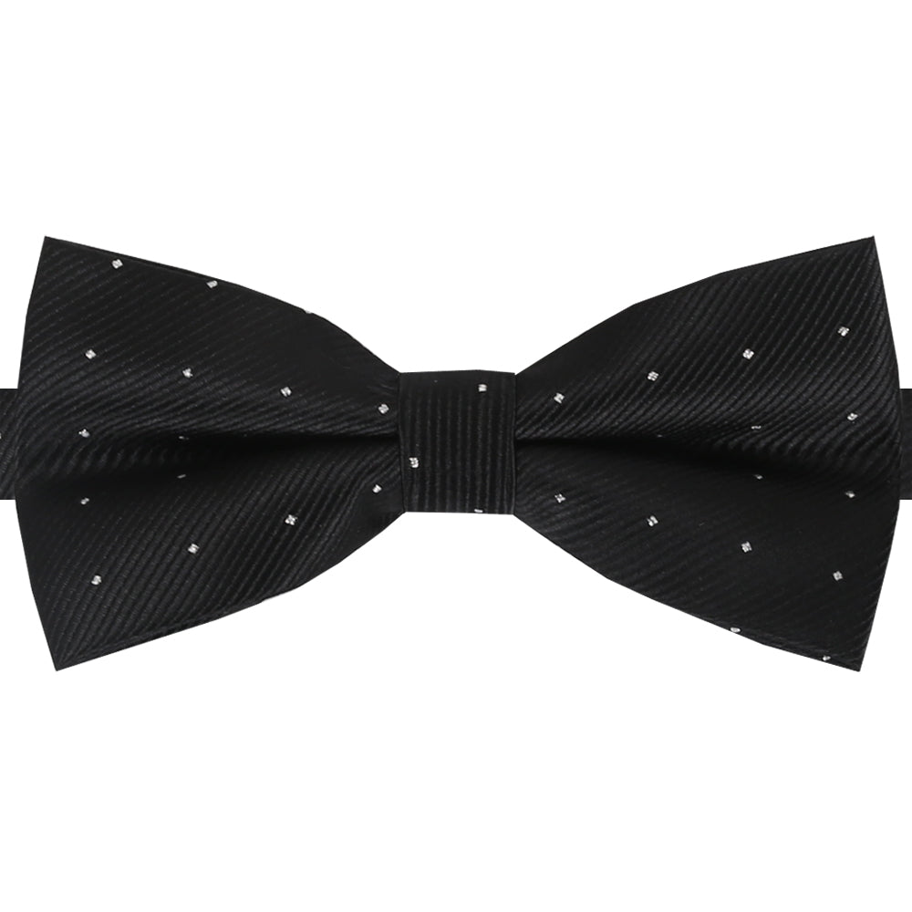 Black with small polka dots bow tie