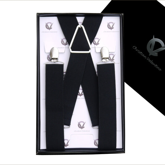 Men's Black X3.5cm Braces Suspenders