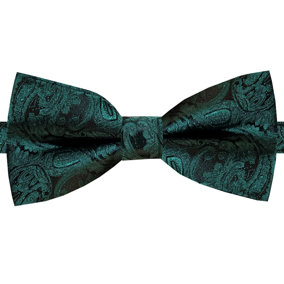 Green & Black Paisley Bow Tie