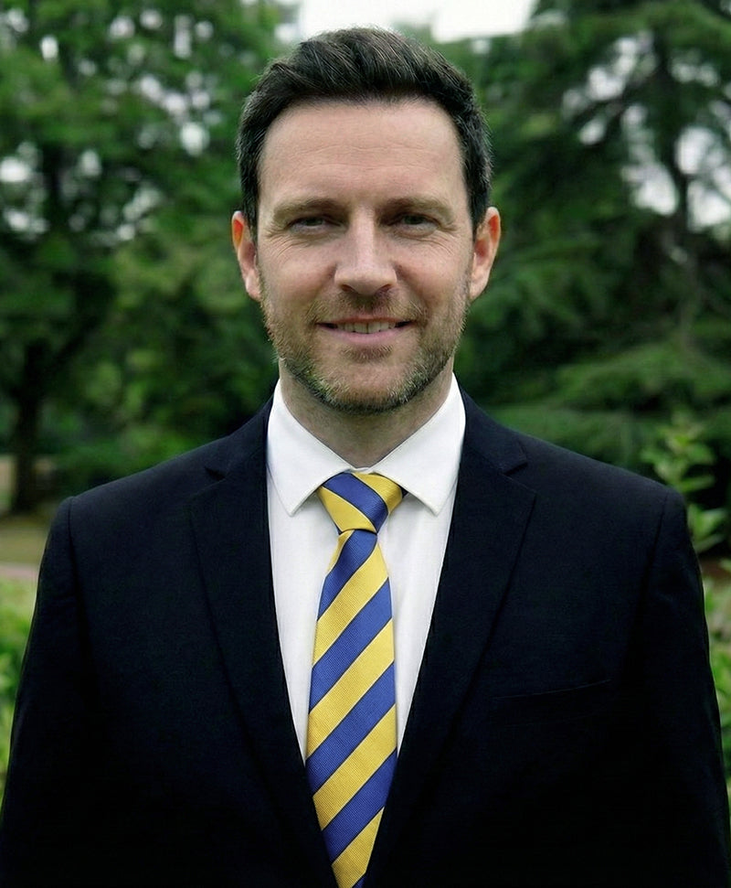 Blue & Yellow Stripes Tie