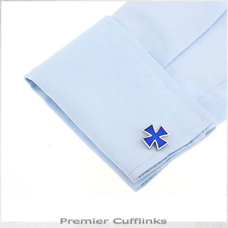 Blue Bravery in Wartime Cufflinks