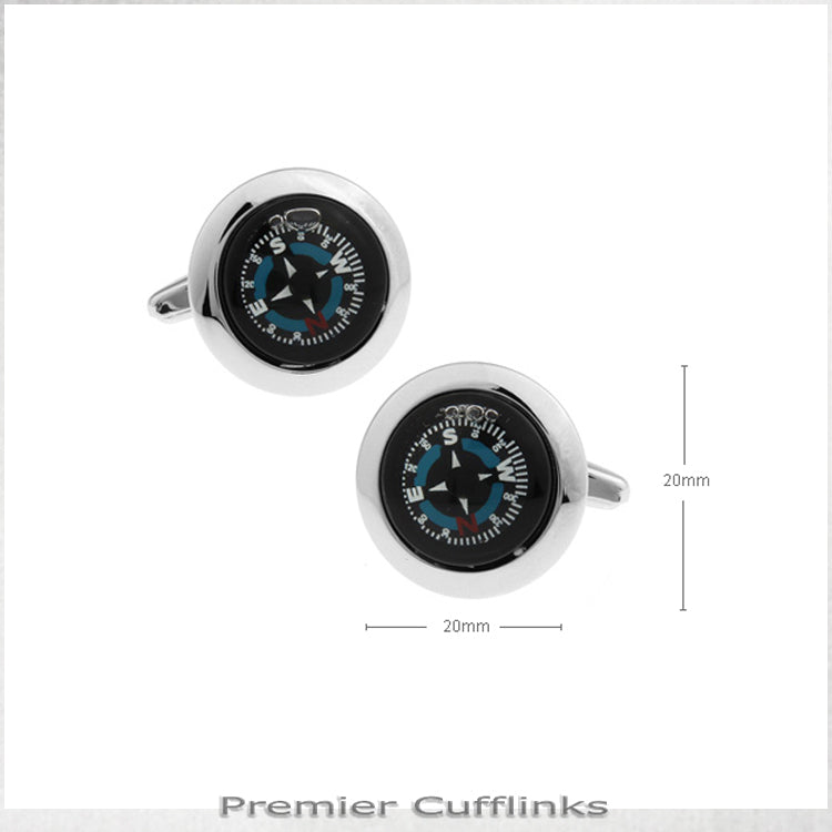 Blue Compass Cufflinks