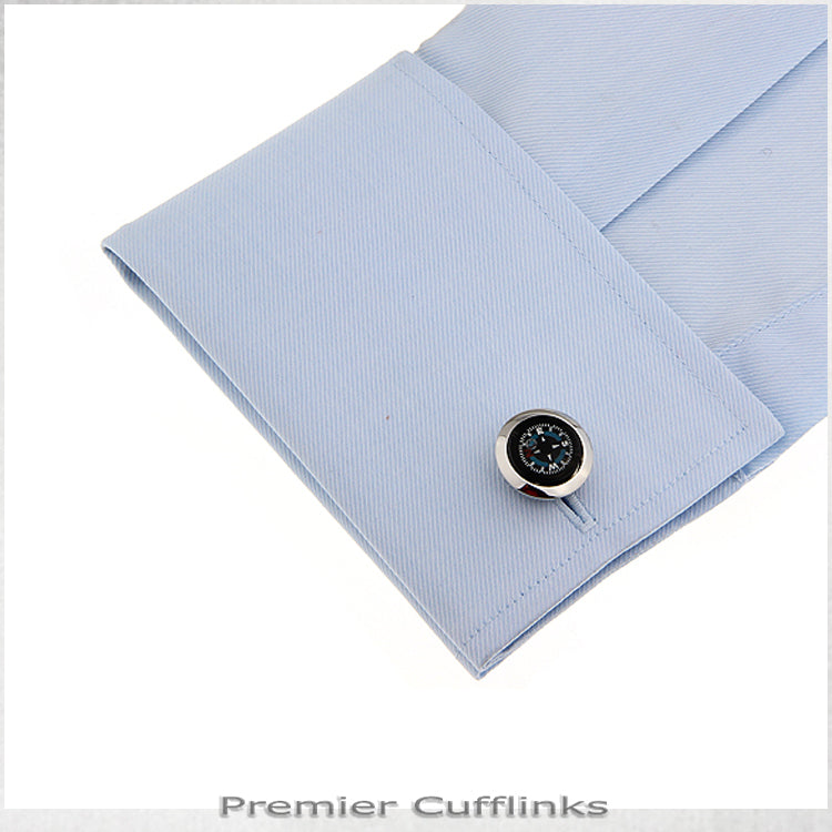 Blue Compass Cufflinks