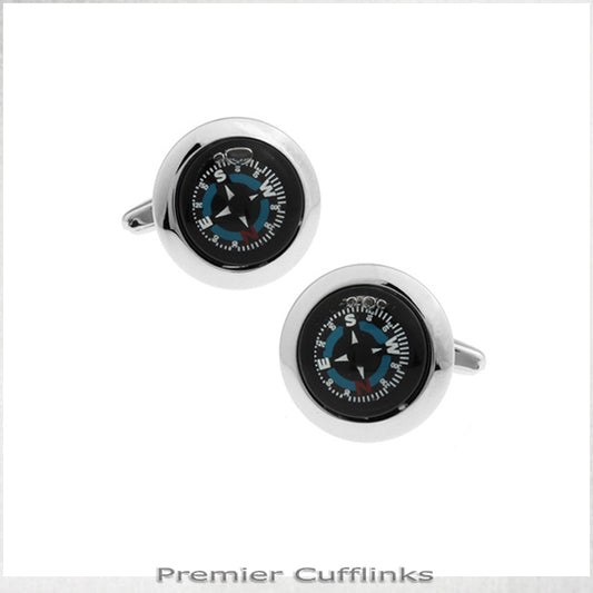 Blue Compass Cufflinks