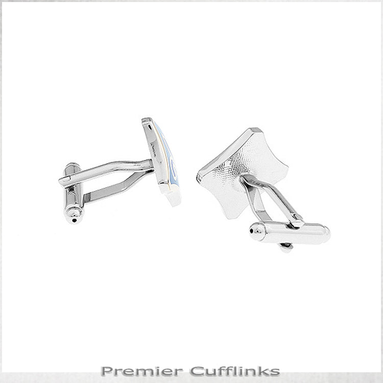 Blue Fleur De Lis Cufflinks