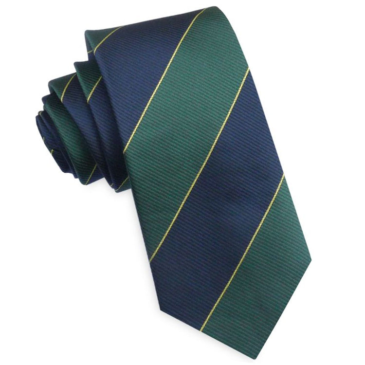 blue green and gold stripes tie