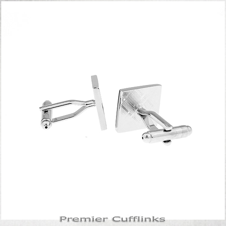 Blue Zigzag Textured Stripes Cufflinks