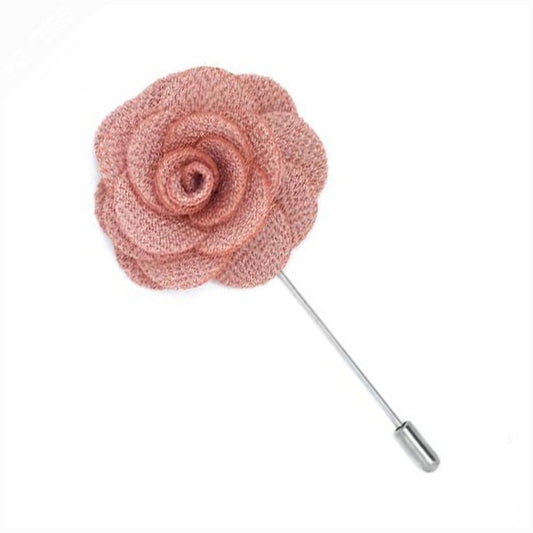 Blush Dusky Pink Floral Lapel Pin 