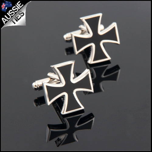 Mens Bravery in Wartime Iron Cross Cufflinks