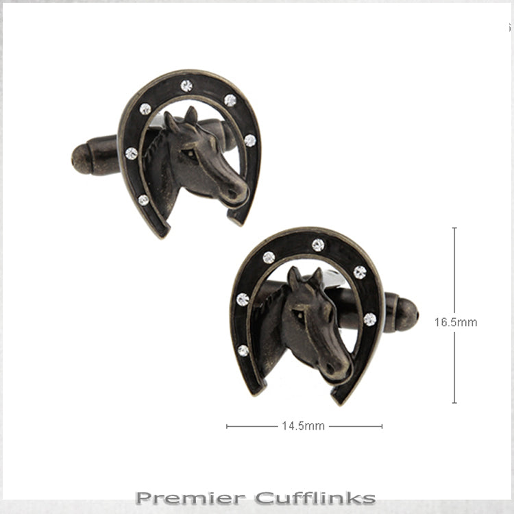 Bronze Lucky Horseshoe Cufflinks