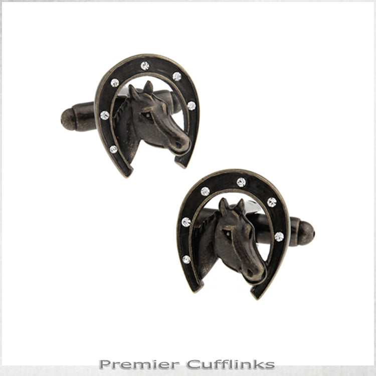 Bronze Lucky Horseshoe Cufflinks