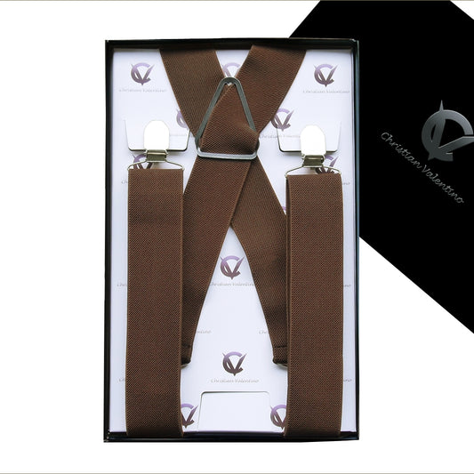 Men's Mid Brown Braces X3.5cm 