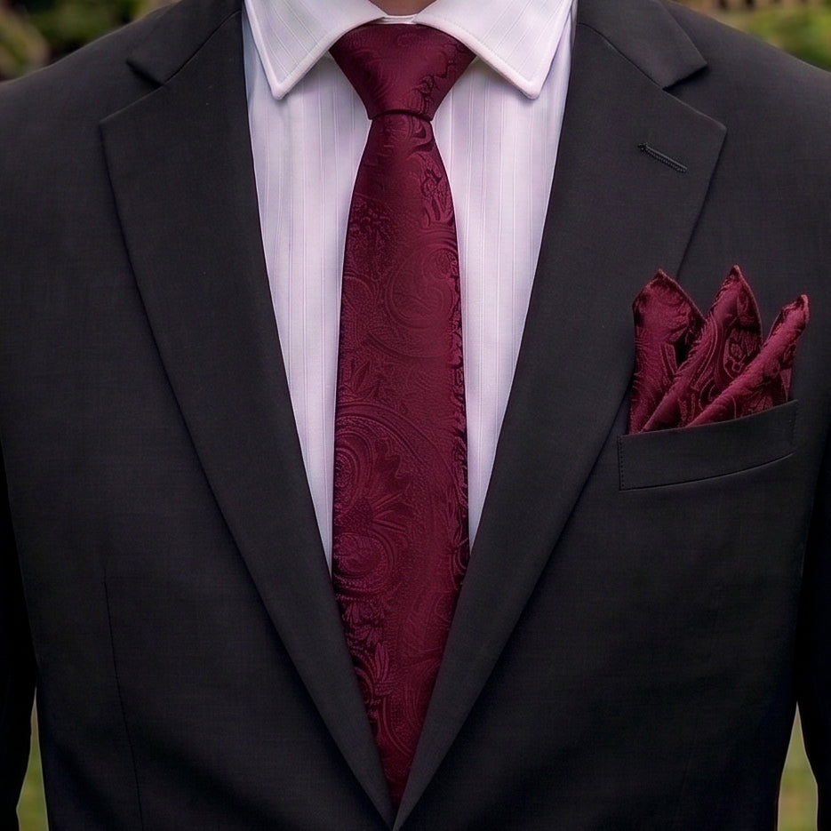 Dusty Pink Tie and Pocket Square Set