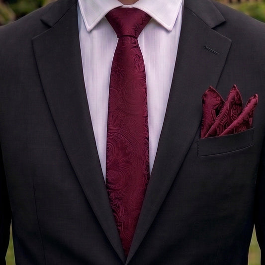 Dusty Pink Tie and Pocket Square Set