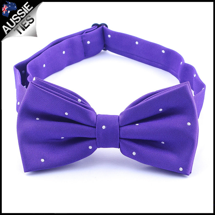 Cadbury Amethyst Pin Dot Mens Bow Tie