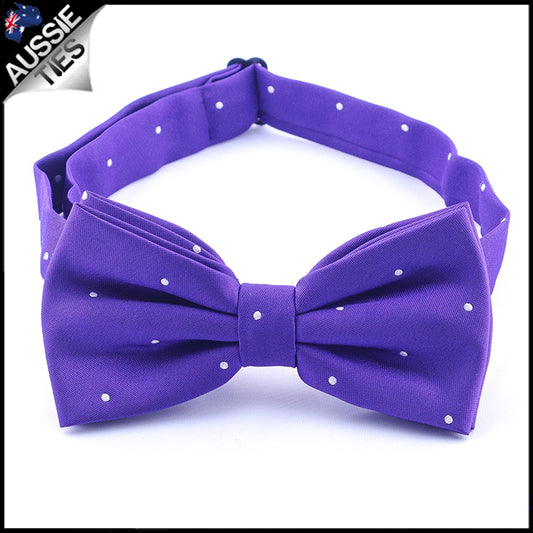 Cadbury Amethyst Pin Dot Mens Bow Tie