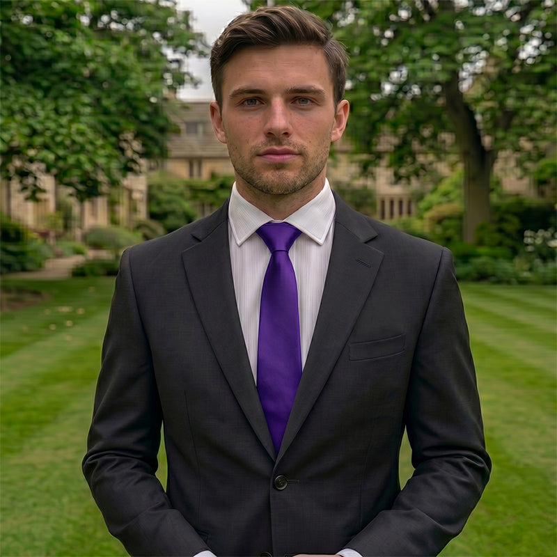 Mens Cadburys Amethyst Purple Tie