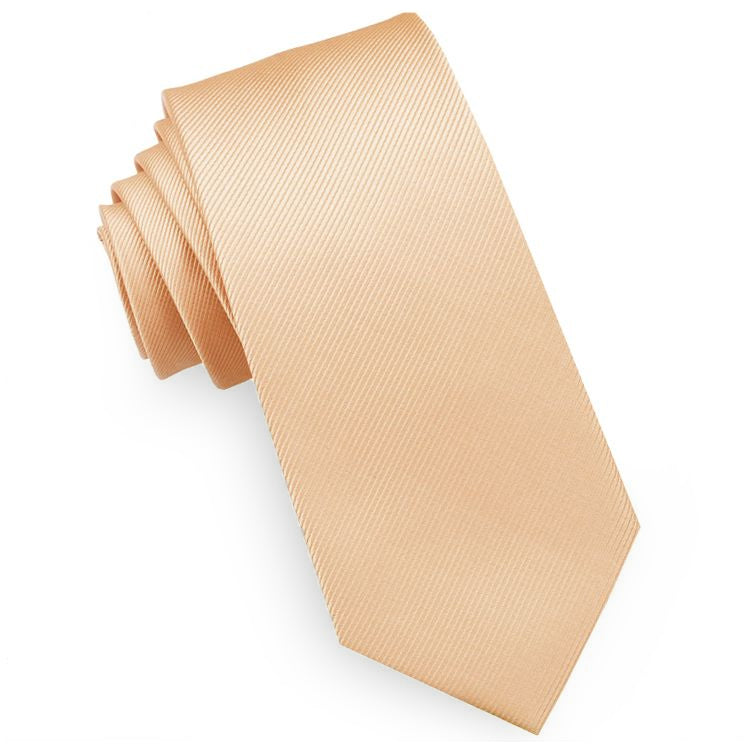Caramel Ribbed 6cm Mens Slim Tie