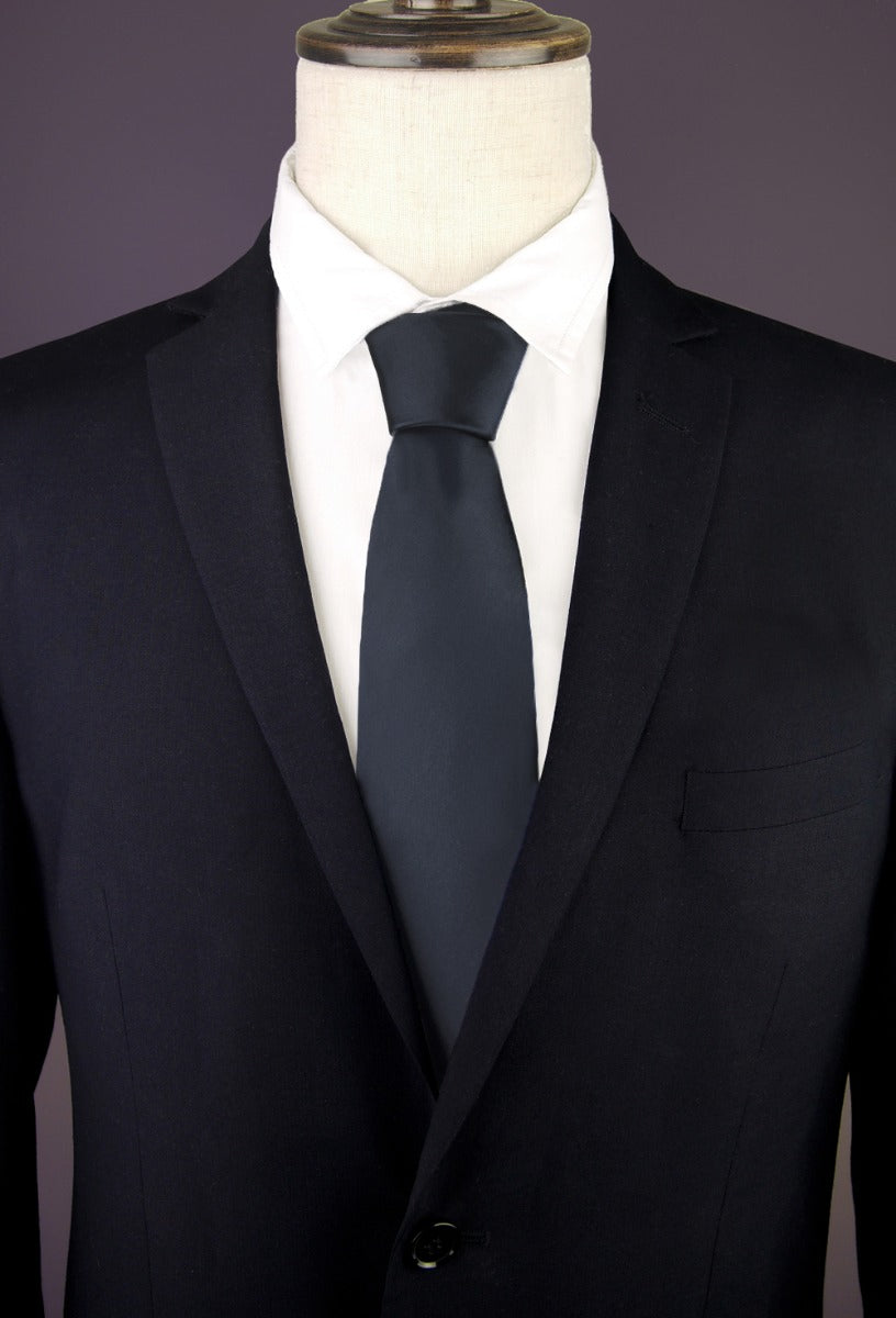 Mens Dark Silver Grey Tie
