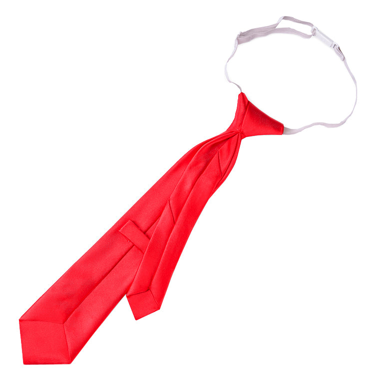 Bright Red Junior Boys Elasticated Tie