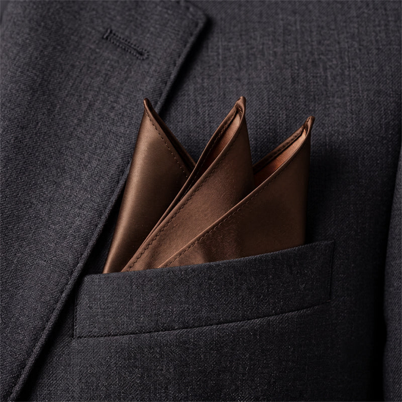 Chocolate Coffee Brown Pocket Square