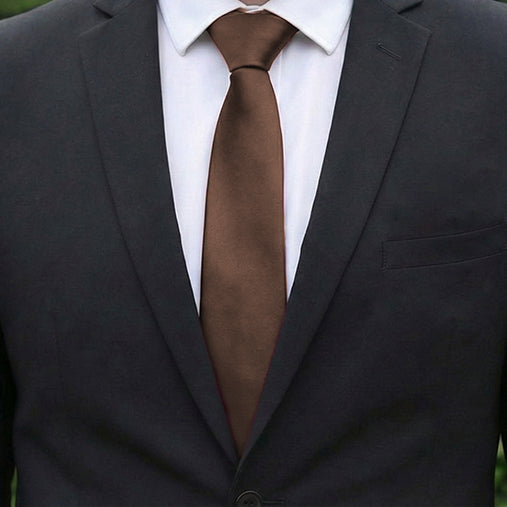 Mens Chocolate Coffee Brown Tie