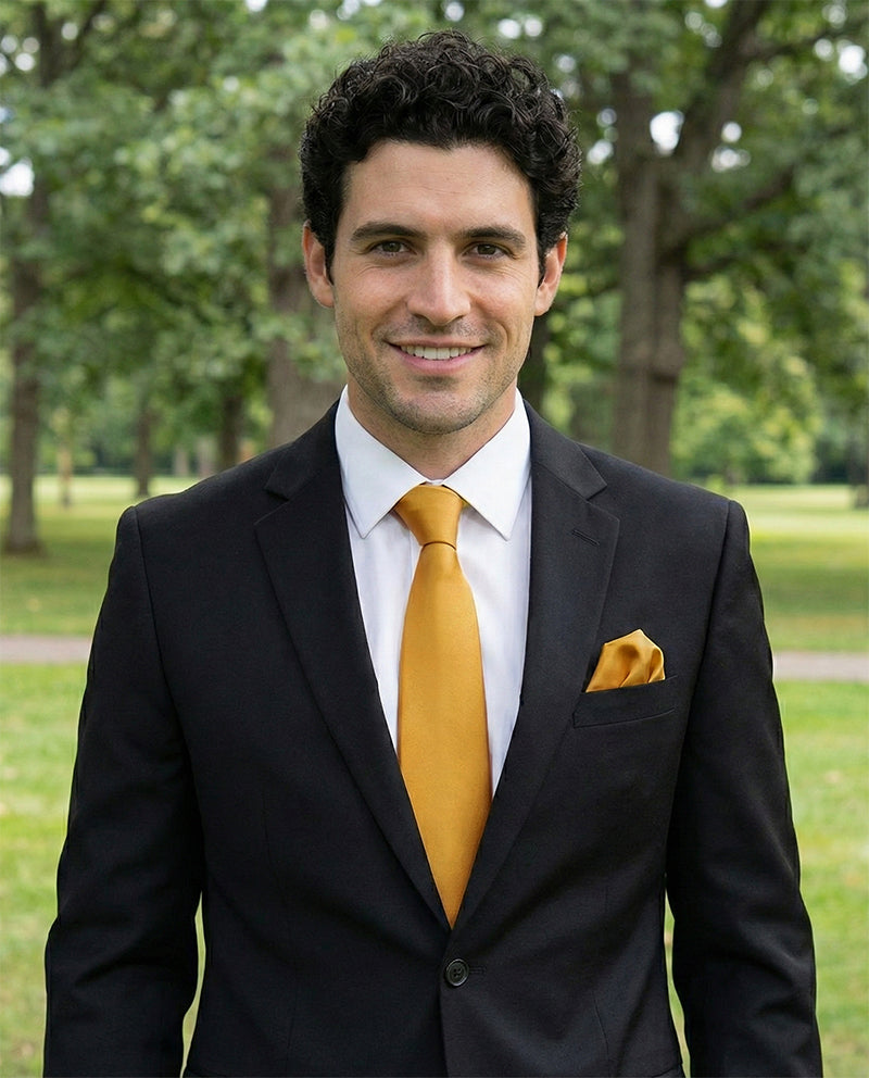 Mens Classic Gold Tie