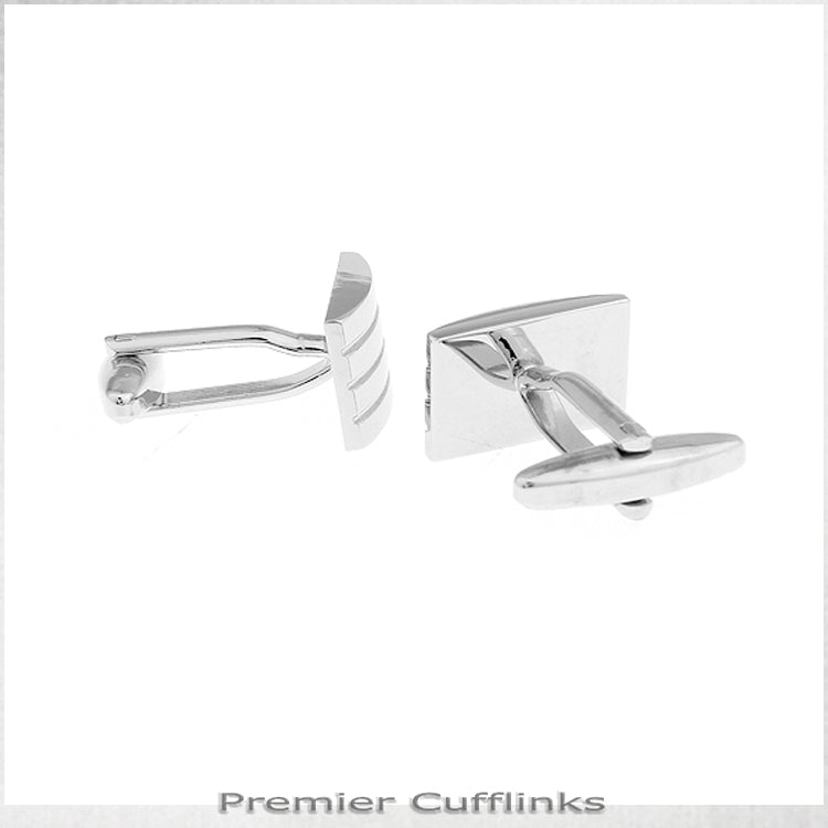 Classic Silver Bars Cufflinks