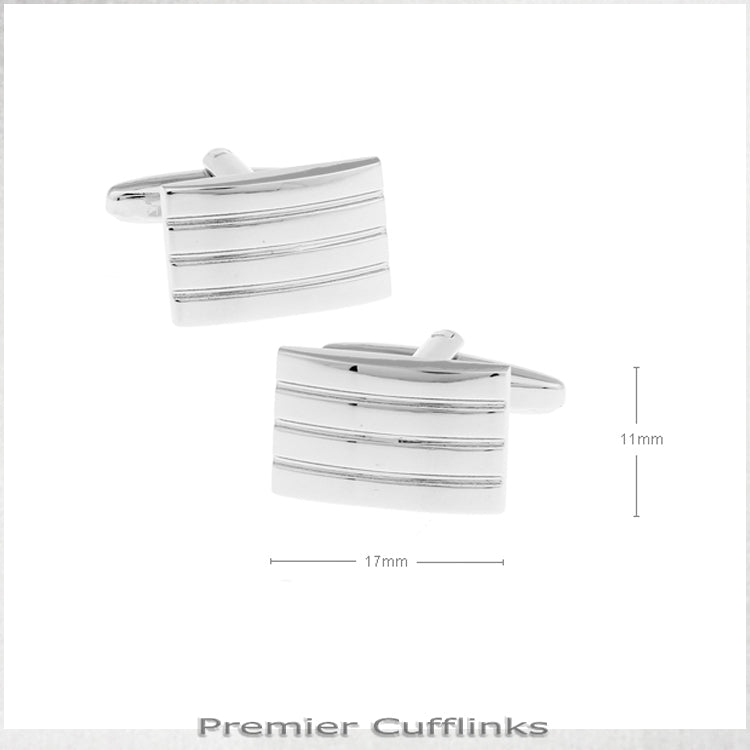 Classic Silver Bars Cufflinks