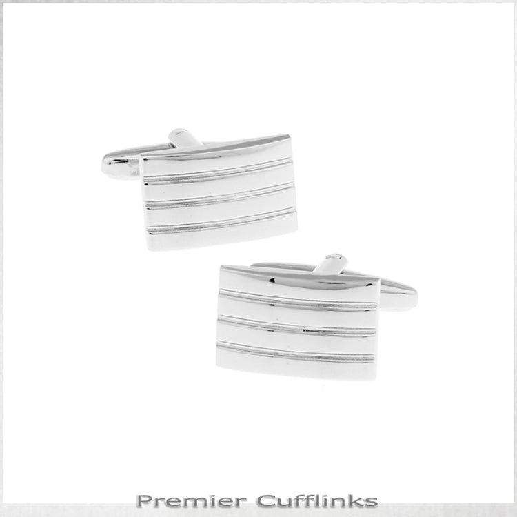Classic Silver Bars Cufflinks