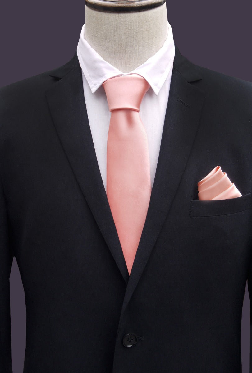 Mens Coral Salmon Tie