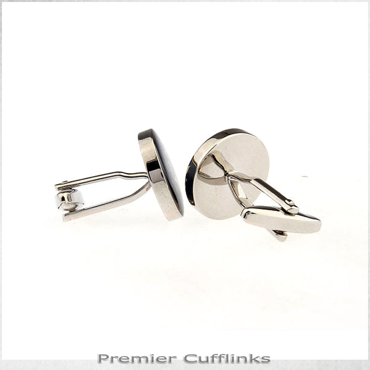 Blue with Gold Filigree Cufflinks