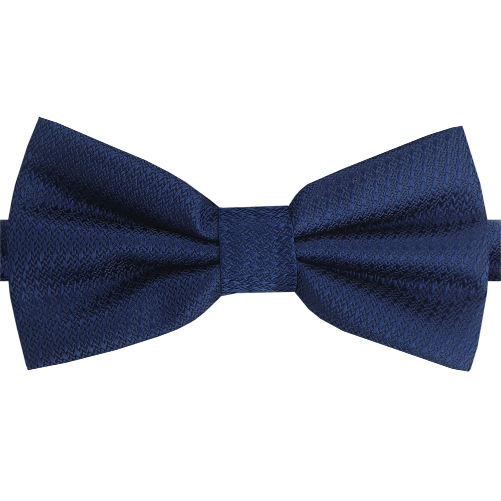  dark blue woven bow tie