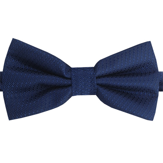  dark blue woven bow tie