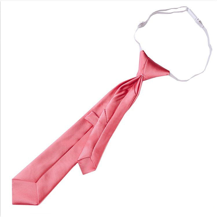 Dark Coral Salmon Junior Boys Elasticated Tie