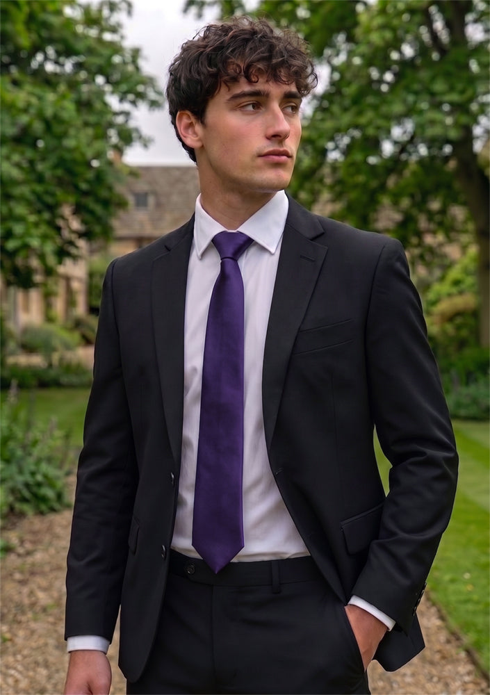 Mens Dark Purple Tie