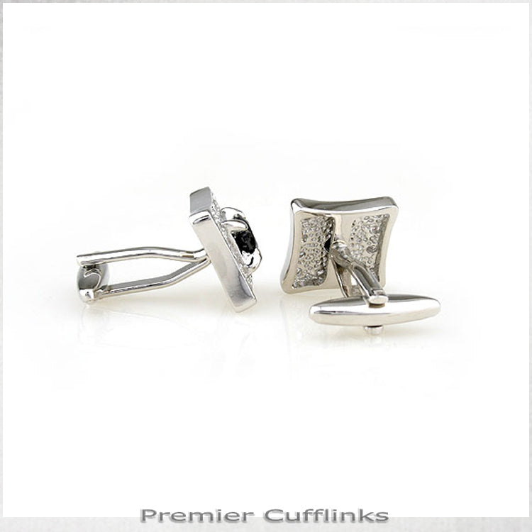 Diamante with Black Inset Cufflinks
