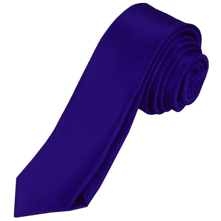 Mens Electric Blue Indigo Skinny Tie