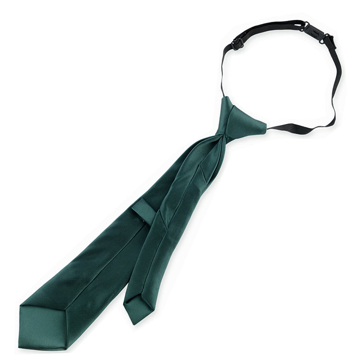 Forest Dark Green Junior Boys Elasticated Tie